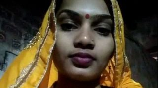 Rustic Village Auntie From Kareli In Private Video