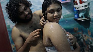 Indian Stepsister Steamy Bathroom Seduction
