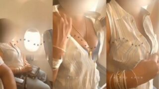 Bold Indian Wife Flashes Her Tits Openly On A Crowded Flight