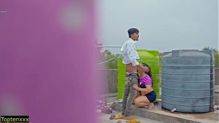 Hindi Real Roof Sex! Don’t Stop, Fill My Pussy Deep