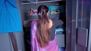 Big Juicy Desi Maid Gets Busted Stealing Owner’s Panties, Then Her Hubby Pounds Her Hairy Pussy Doggystyle With Hindi Moans