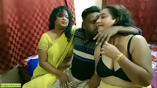 Indian Bengali Boy Trembling With Fear As He Fucks Two Horny Milf Bhabhis In A Wild, Dirty Threesome