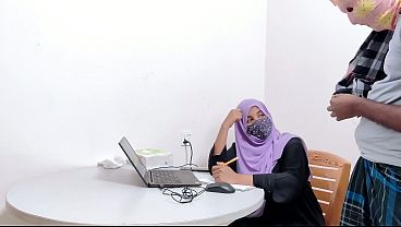 Hijabi Bank Manager Gets Drilled Hard By A Rough Village Farmer In A Dirty Desi Chudai Session