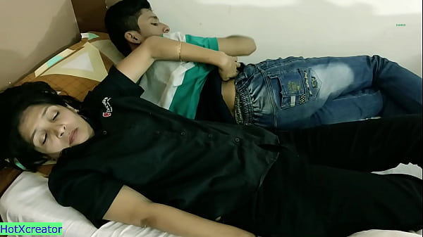 Hot Night With Stepbrother In Bed, Hindi Moans Make It Even Steamier